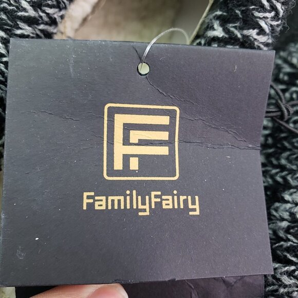 Family Fairy Womens Size L 9-10 Black Cotton Knitted Slip On Memory Foam Slipper - Picture 9 of 9